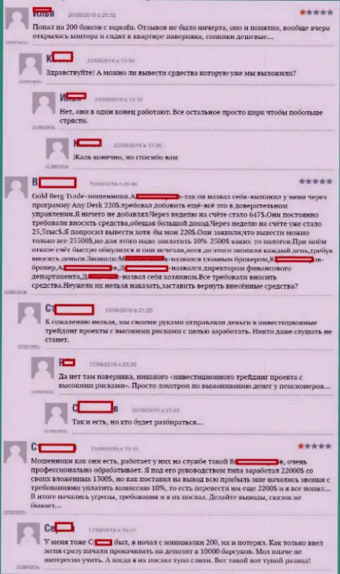Отзывы из первых рук трейдеров форекс организации Супра ЭФЭН, размещенные ими на интернет-портале боэксперт ру