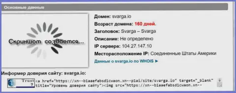 Возраст домена форекс брокера Сварга, согласно справочной информации, полученной на интернет-ресурсе doverievseti rf