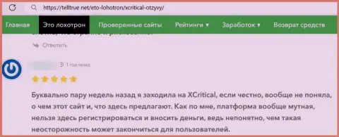 Вложенные деньги, которые угодили в руки X Critical, под угрозой прикарманивания - комментарий