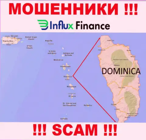 Компания InFluxFinance Pro - это internet-мошенники, находятся на территории Commonwealth of Dominica, а это оффшор