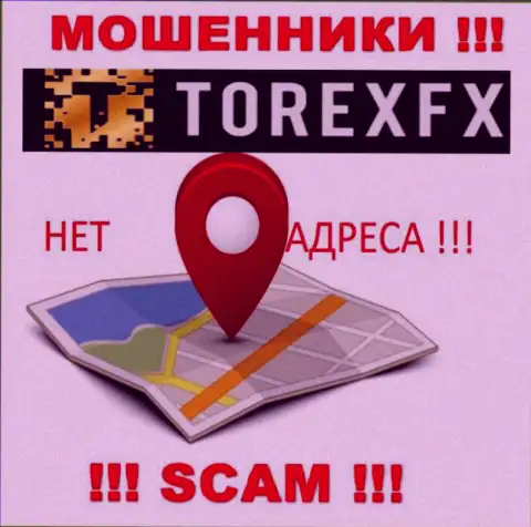 Torex FX не показали свое местонахождение, на их сайте нет информации о адресе регистрации
