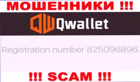 Компания QWallet Co предоставила свой номер регистрации на своем официальном сайте - 825096896