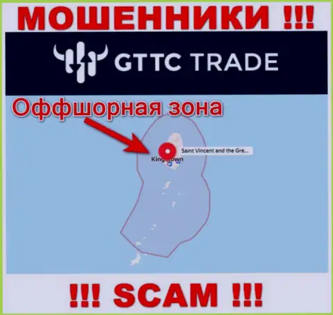 МОШЕННИКИ GT TC Trade имеют регистрацию очень далеко, на территории - Сент-Винсент и Гренадины