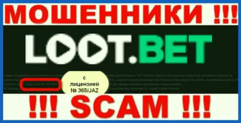 Мошенники Loot Bet предоставили лицензию у себя на ресурсе, но все равно прикарманивают деньги