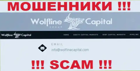 МОШЕННИКИ Wolfline Capital засветили у себя на онлайн-сервисе почту конторы - писать сообщение рискованно