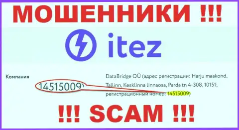 Будьте очень осторожны, наличие регистрационного номера у организации Итез (14515009) может быть заманухой