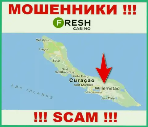 Curaçao - вот здесь, в оффшорной зоне, отсиживаются мошенники Fresh Casino