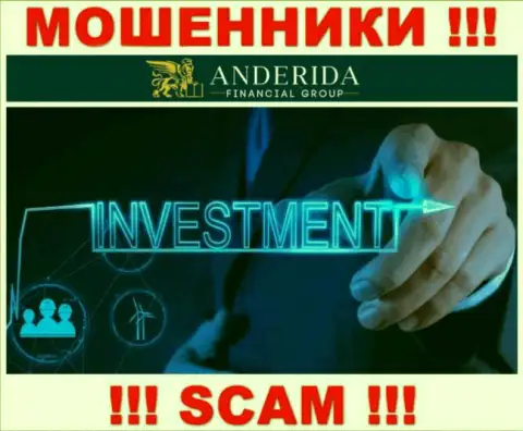 Anderida Financial Group жульничают, оказывая незаконные услуги в области Инвестиции