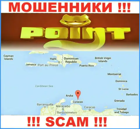 Организация Поинт Лото зарегистрирована очень далеко от оставленных без денег ими клиентов на территории Curacao