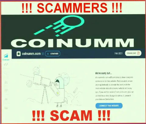 There is no information about Coinumm Com fraudsters on similarweb