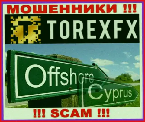 Юридическое место базирования Torex FX на территории - Cyprus