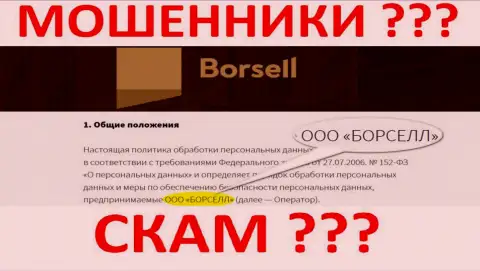 Borsell LLC - это контора, владеющая мошенниками Борселл