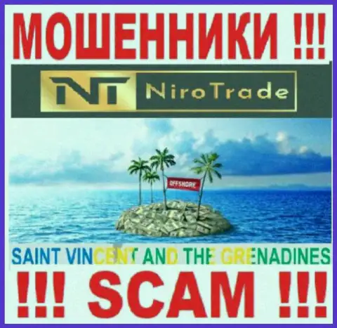 NiroTrade спрятались на территории Сент-Винсент и Гренадины и свободно крадут депозиты