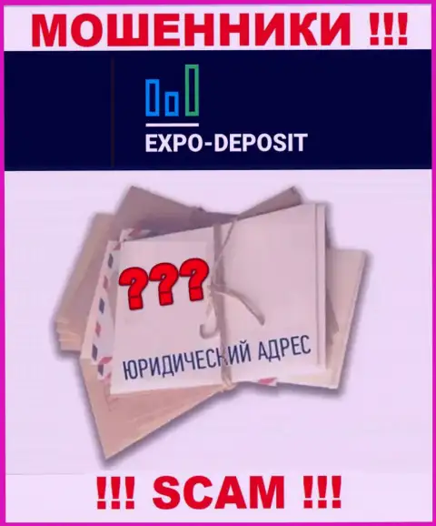 Привлечь к ответственности ворюг Expo-Depo Com вы не сумеете, ведь на web-сайте нет сведений относительно их юрисдикции