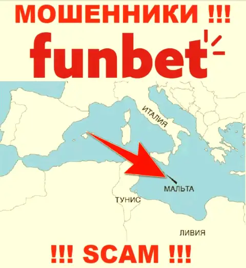 Компания FunBet - это internet-мошенники, пустили корни на территории Malta, а это оффшор