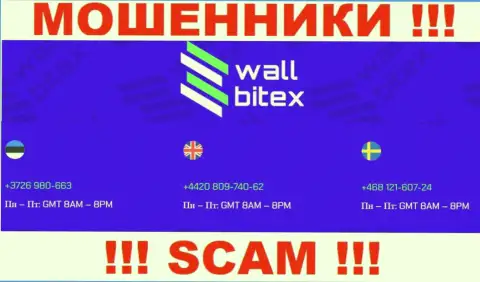 МОШЕННИКИ из конторы WallBitex вышли на поиск лохов - звонят с разных телефонных номеров