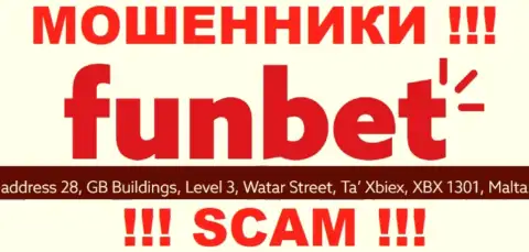 МОШЕННИКИ ФунБет Про присваивают деньги лохов, находясь в оффшорной зоне по этому адресу: 28, GB Buildings, Level 3, Watar Street, Ta Xbiex, XBX 1301, Malta
