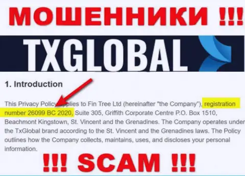 TXGlobal Com не скрыли регистрационный номер: 26099 BC 2020, да и для чего, грабить клиентов номер регистрации совсем не мешает