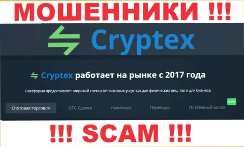 Не переводите средства в Криптекс Нет, тип деятельности которых - Crypto trading