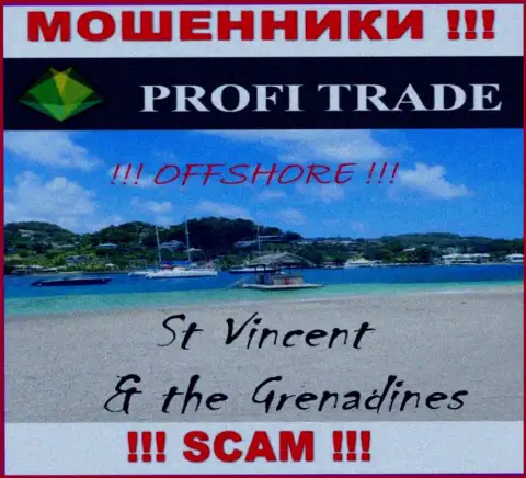 Базируется компания ПрофиТрейд в офшоре на территории - Сент-Винсент и Гренадины, МОШЕННИКИ !