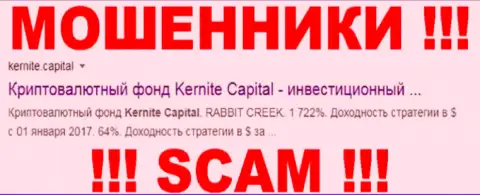 Kernite Capital - это ЖУЛИКИ ! SCAM !