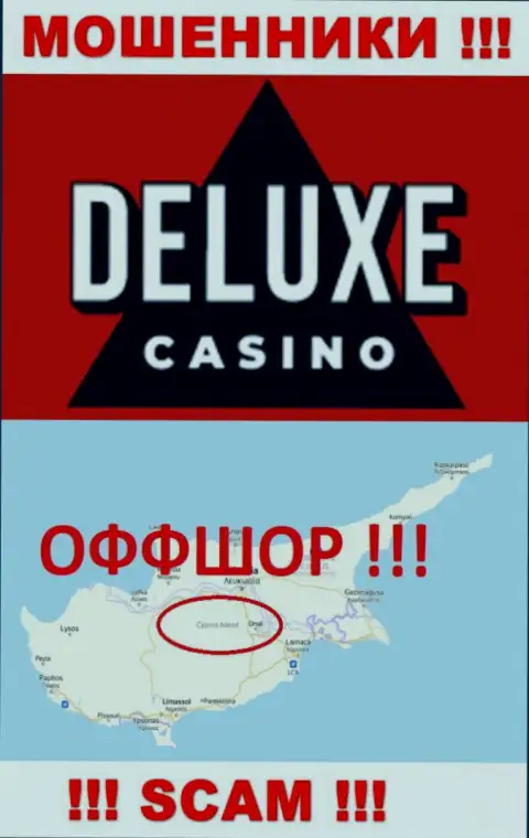 Deluxe-Casino Com - это жульническая контора, зарегистрированная в офшоре на территории Кипр