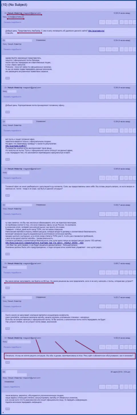 Жулики из Ава Трейд теперь путем подкупа задумали попробовать избавиться от информационного материала об их противозаконных манипуляциях