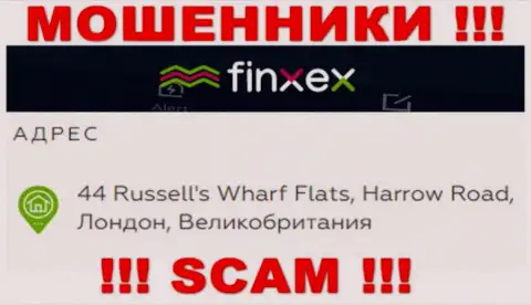 Finxex LTD - это МОШЕННИКИСидят в офшорной зоне по адресу: 44 Russell's Wharf Flats, Harrow Road, London, UK