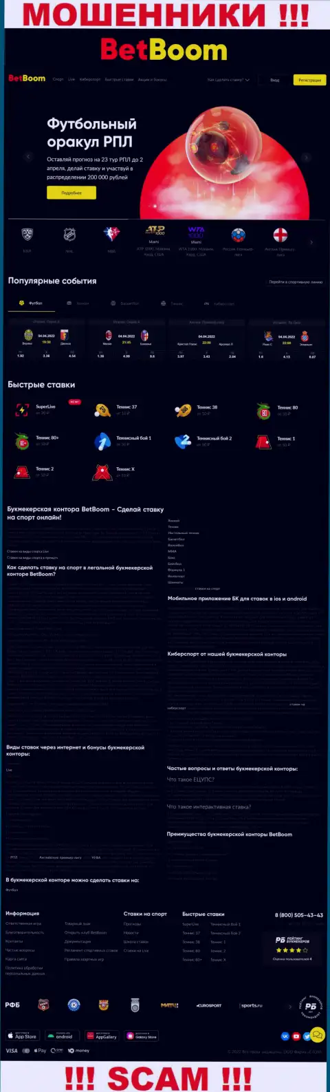 Фейковая информация от компании LLC STOM на официальном интернет-ресурсе воров