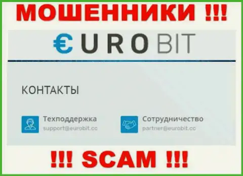 На своем web-ресурсе мошенники Евро Бит показали вот этот e-mail