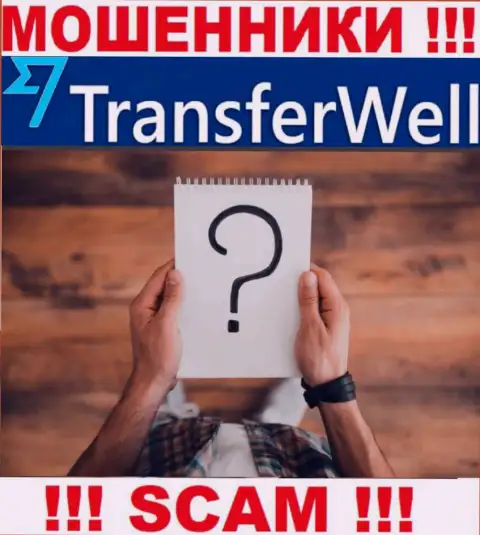 О лицах, которые руководят организацией TransferWell Net абсолютно ничего не известно