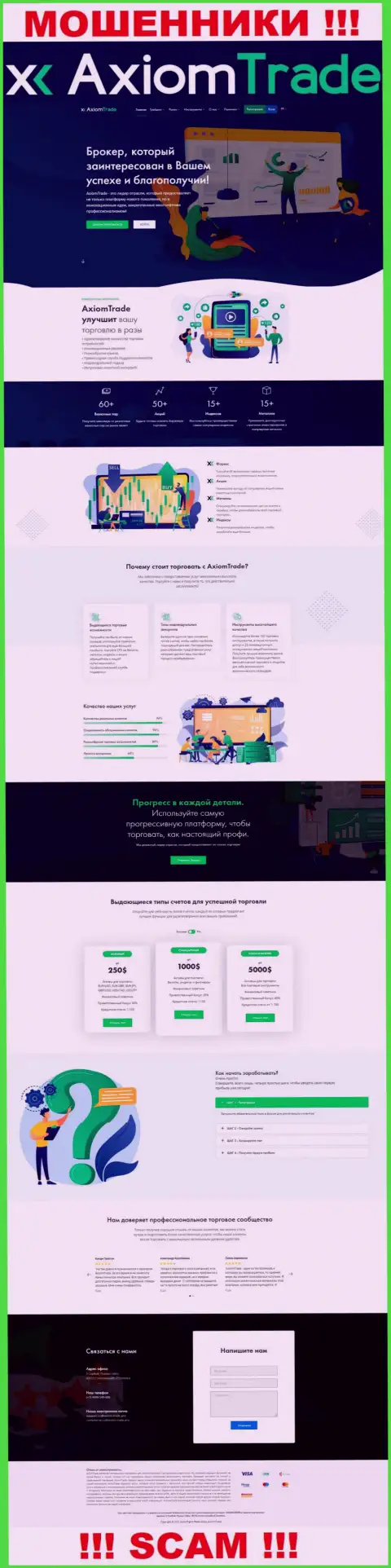 Именно так выглядит официальное лицо мошенников Axiom-Trade Pro