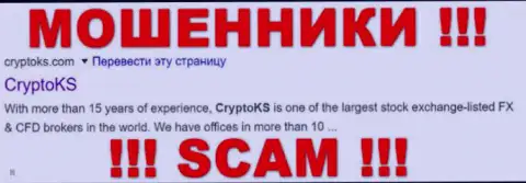 Crypto KS - это ЖУЛИКИ !!! СКАМ !!!