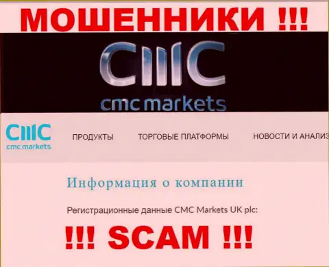 Свое юридическое лицо компания CMC Markets не прячет - это СМС Маркетс УК плк