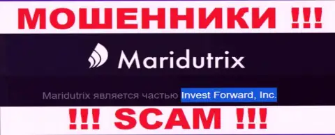 Контора Maridutrix Com находится под крышей компании Invest Forward, Inc.