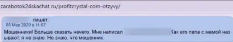 Отрицательный отзыв реального клиента об горьком опыте взаимодействия с internet махинаторами из конторы ProfitAssist